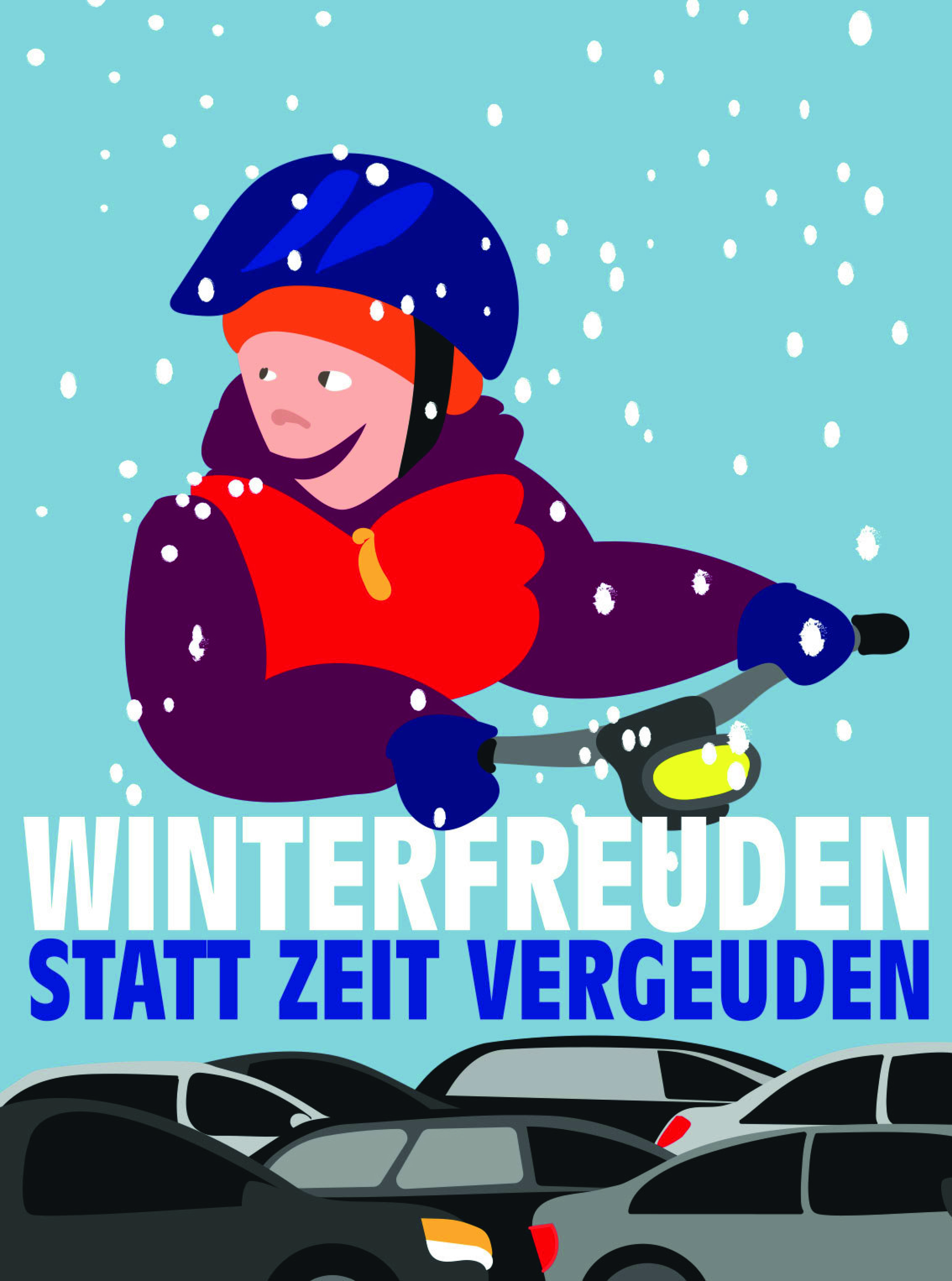Plakat Radeln im Winter